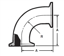 Picture of 90 DEGREE ELBOW CLAMP T304 3A