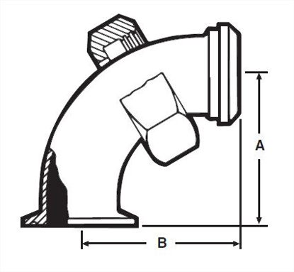 Picture of 90 DEGREE ELBOW CLAMP  TO 14 & 13H  T304 3A