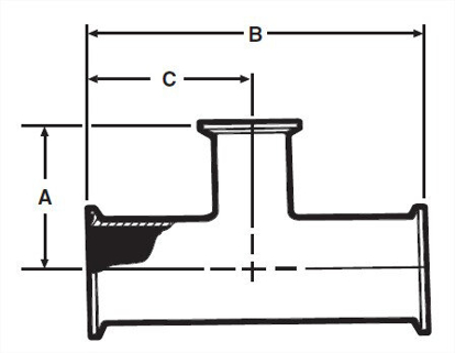 Picture of REDUCING TEE CLAMP T304 3A