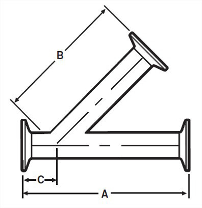 Picture of CLAMP 45 DEGREE LATERAL  T316L 3A