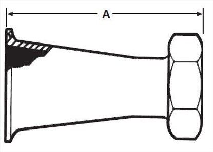 Picture of CONCENTRIC REDUCER LARGE END CLAMP SMALL END 14&13H T304 3A