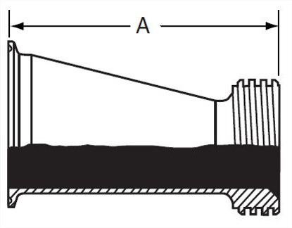 Picture of ECCENTRIC REDUCER CLAMP X 15TR T316L #7 3A