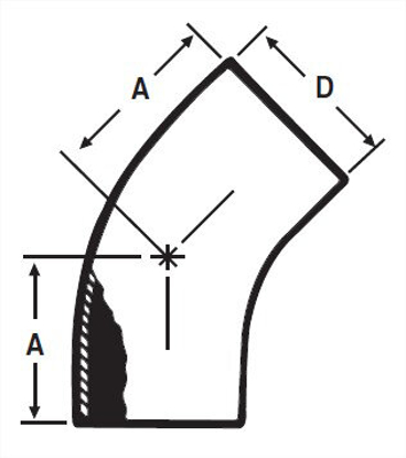 Picture of 45 DEGREE WELD ELBOW T316L 3A