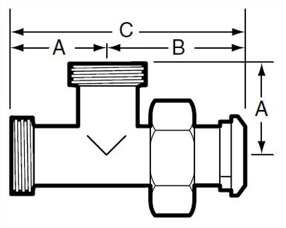 Picture of TEE BRANCH THREAD  THREAD X 14 &13H  T304 3A