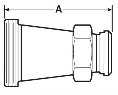 Picture of CON RED LG END THREAD SMALL END 14&13H T316L 3A