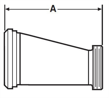 Picture of ECCENTRIC REDUCER LARGE END 14 & SMALL THREAD  T304 3A