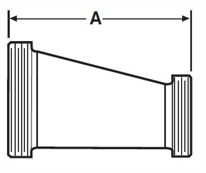 Picture of ECCENTRIC REDUCER THREAD X THREAD T316L # 7 POLISH 3A