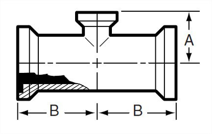 Picture of REDUCING TEE  ALL ENDS FEMALE  T304 3A