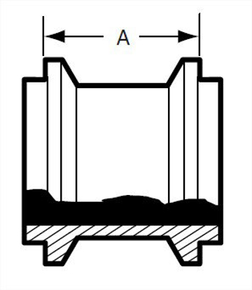 Picture of ADAPTER  BOTH ENDS E14WI  MALE T304 3A