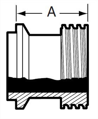 Picture of ADAPTER E14WI TO 15 THREAD T316L 3A