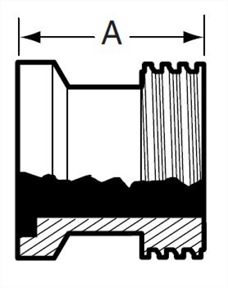 Picture of ADAPTER  ONE END E15WI/ OTHER 15 THREAD  T304 3A