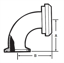 Picture of 90 DEGREE RED ELBOW CLAMP X BEVEL SEAT 316L