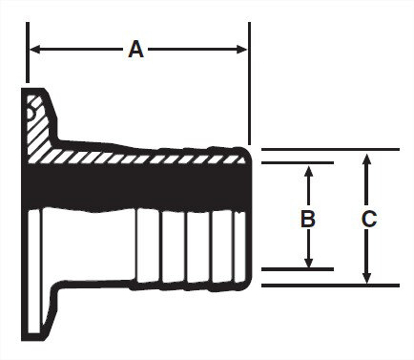 Picture of RUBBER HOSE ADAPTER, T316