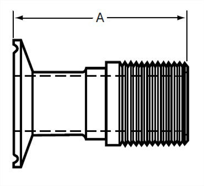 Picture of ADAPTER CLAMP X MNPT T304 #7 2.937 OAL