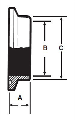 Picture of 2.5  SCH. 5 SHORT WELD CLAMP FERRULE  T316L