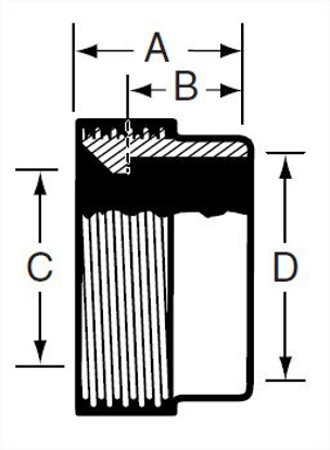 Picture of THREADED BEVEL SEAT RECESSED FERRULE  T316L