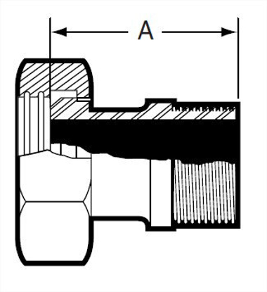 Picture of ADAPTER  14 & 13H X MALE PIPE THREAD  T304