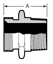 Picture of MALE ADAPTER  THREAD X MALE NP T  T304
