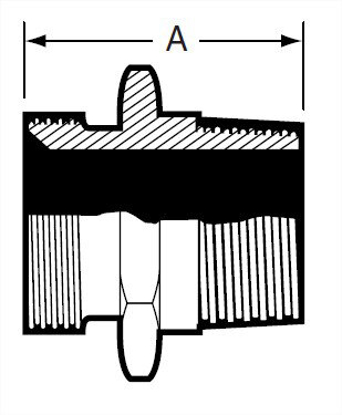 Picture of MALE ADAPTER  THREAD X MALE NP T  T304