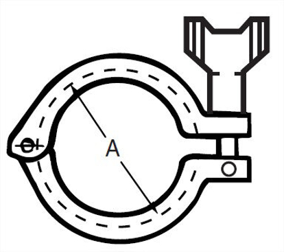 Picture of CLAMP E-LINE SCHEDULE 5 W/WINGNUT, T304