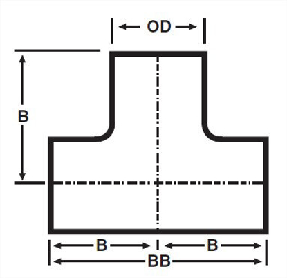 Picture of NON POLISHED WELD TEE, T316L