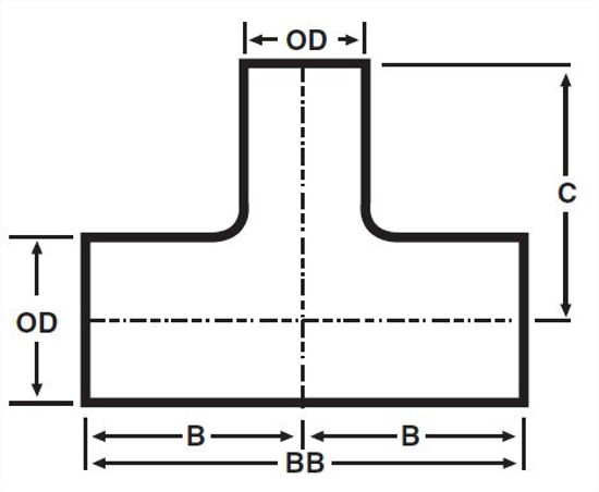 Picture of NON POLISHED REDUCING TEE T304