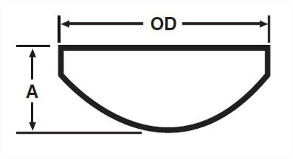 Picture of UNPOLISHED TUBE O.D. WELD CAP T304