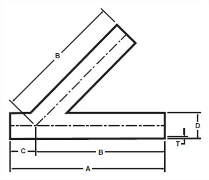 Picture of LATERAL 45 DEGREE WELD T316L UNPOLISHED