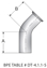 Picture of 45 DEG ELBOW CLAMP X WELD T316L 20 RA ID/32 RA OD SF1
