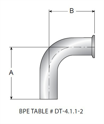 Picture of 88 DEG ELBOW CLAMP X WELD T316L 15 RA EP ID/LT POL OD SF4