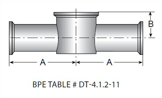 Picture of INSTRUMENT TEE CCC  T316L 15 RA EP ID / 32 RA OD SF4
