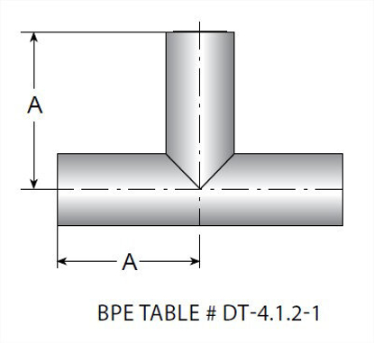 Picture of TEE BUTTWELD A22 20 RA EP ID/32 RA  OD SF5