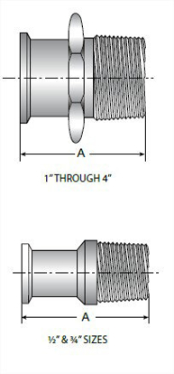 Picture of ADAPTER  CLAMP X MNPT  A22 20 RA ID/32 RA OD SF1