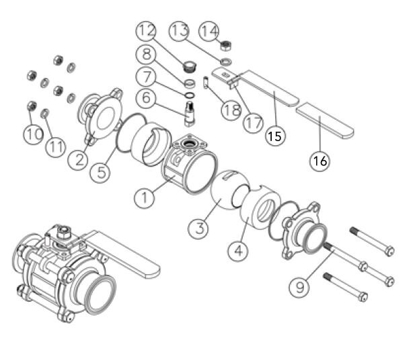 Picture of KIT:2-CAVITY FILLER 2-GASKETS 1-STEM SEAL 1-STEM PACKING