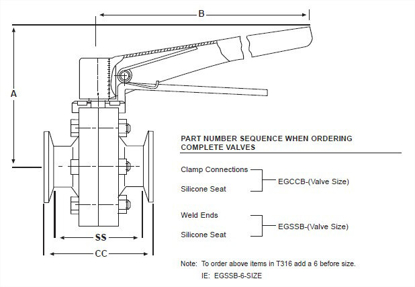 Picture of BUTTERFLY VALVE CLAMP CONN. EPDM SEAT, T316 WETTED