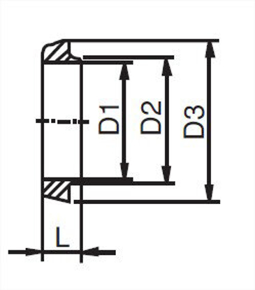 Picture of DIN FEMALE PLAIN FERRULE 304