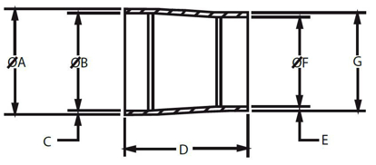 Picture of TRANSITION PC 2.0 TUBE X 53 MM OD DIN T316L MACHINE FINISH
