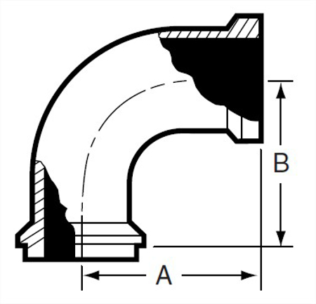 Picture for category E2FI - Male E-Line X Female E-Line 90 Degree Elbow