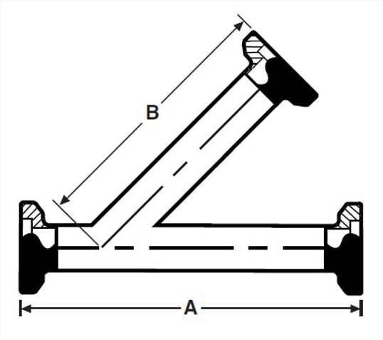 E28AI - Lateral Y with Female E-Line Ends