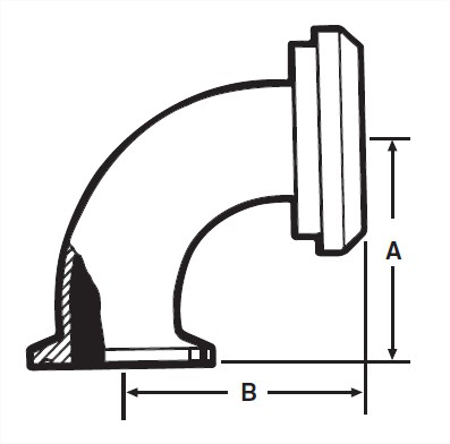 Picture for category EG2C31PR - Clamp X Plain BS Reducing 90 Degree Elbow