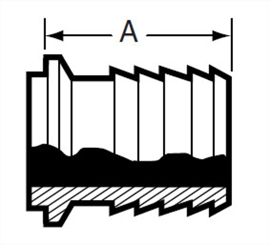 E14HRI - Male E-Line by Rubber Hose Adapter