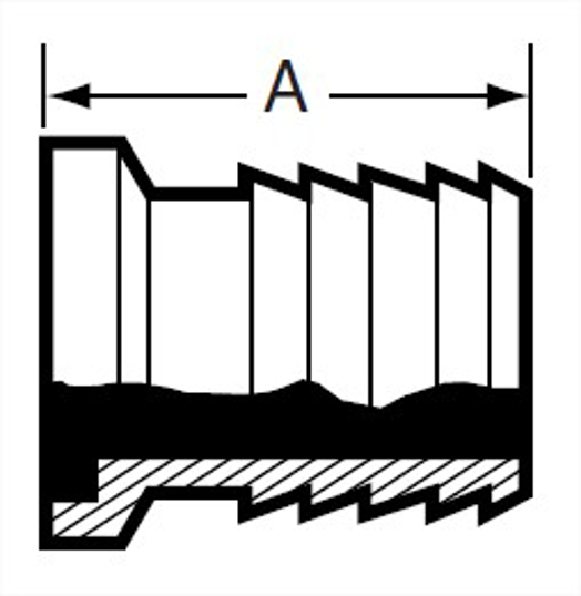 E15HRI - Female E-Line by Rubber Hose Adapter