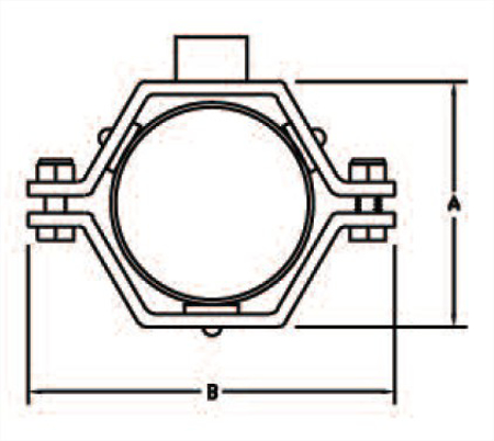 Picture for category E24C - Hex Tube Hanger With Grommets And 3/8 NPT Coupling