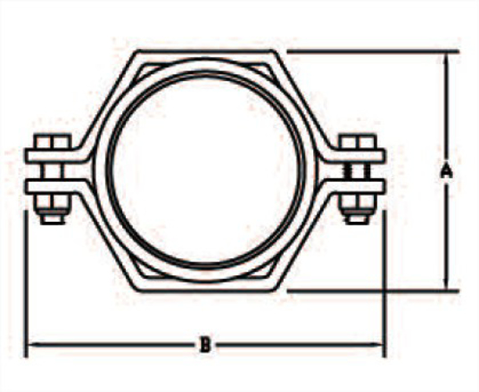E24PVC - Hex Tube Hanger With Polypropylene Insert