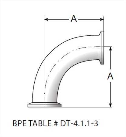 Picture for category TEG2C - BPE Clamp 90 Degree Elbow MaxPure 316L