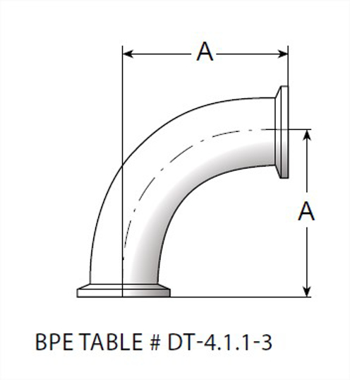 TEG2C - BPE Clamp 90 Degree Elbow MaxPure 316L