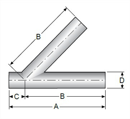 Picture for category TE28WA - AWF BPE 45 Degree Lateral MaxPure 316L