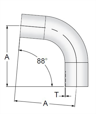 Picture for category TE2S88 - BPE AWF 88 Degree Elbow 6MO UNS N08367