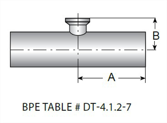 TE7RWWCS - BPE AWF X Clamp Short Outlet Reducing Tee 6MO UNS N08367