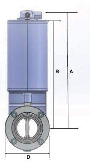 VBACCB - B Series Clamp End Actuated Butterfly Valves